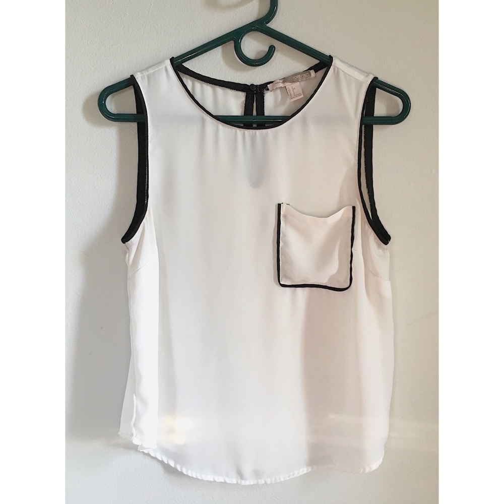 White Sleeveless Blouse